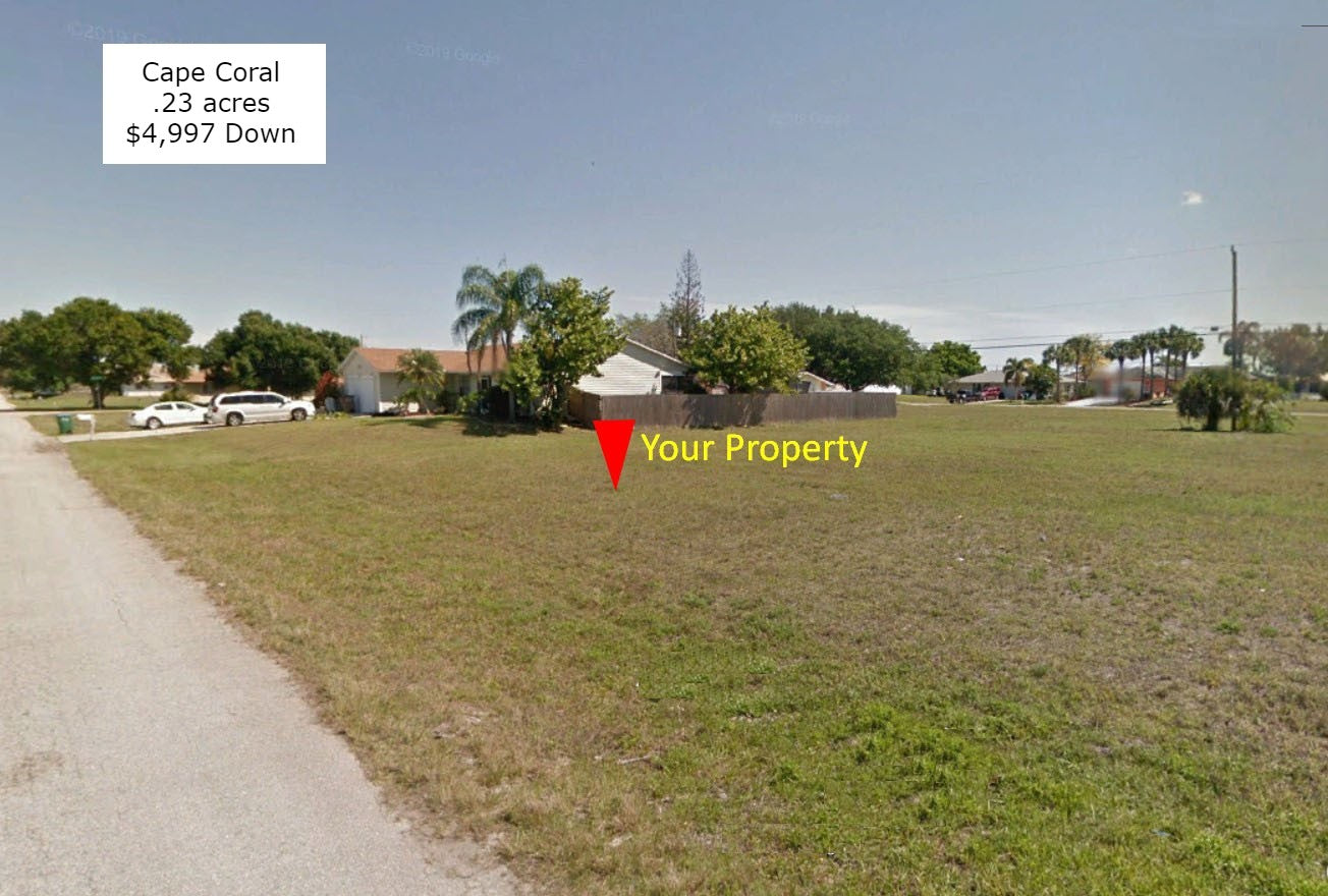 .23 Acre Residential Cleared Lot on Paved Road in Cape Coral